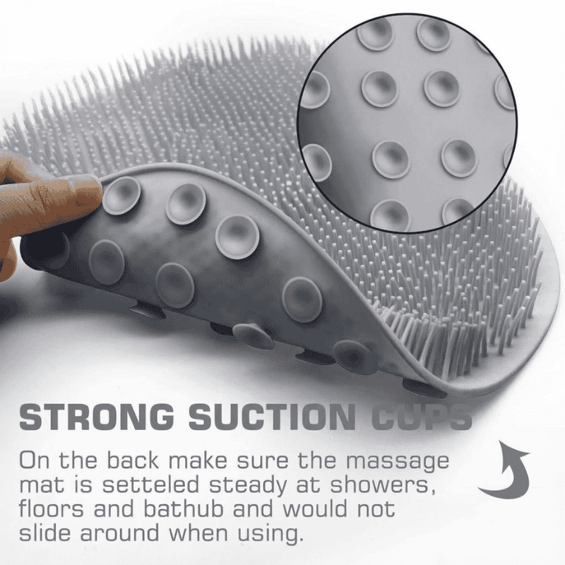 Exfoliating Shower Scrubber: Silicone Foot Mat with Wall-Mounted Suction Cups (Buy 1 Get 1 Free)